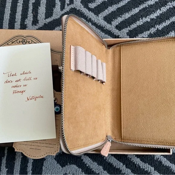 Lot of 2 Galen leather undyed zip covers - Picture 5 of 6